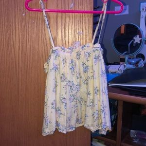 Yellow Floral Tank Top